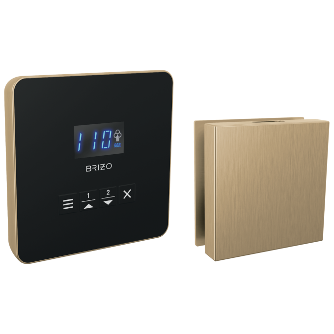 BRIZO Other Elemental Square Steam Set — Lumicoat® Luxe Gold