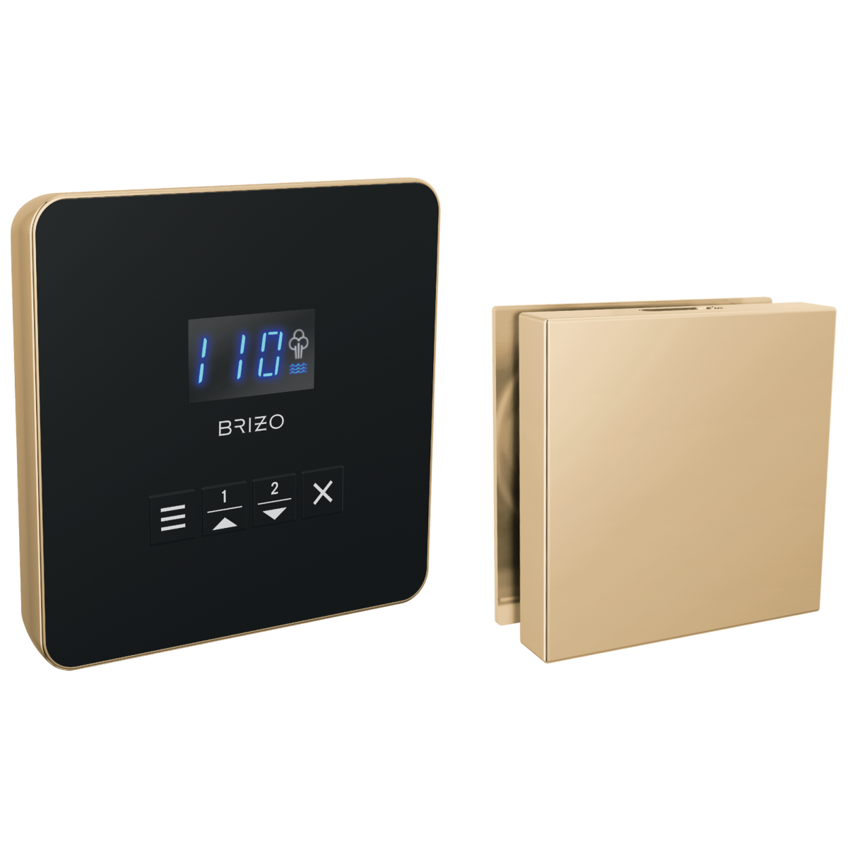 BRIZO Other Elemental Square Steam Set — Lumicoat® Polished Gold
