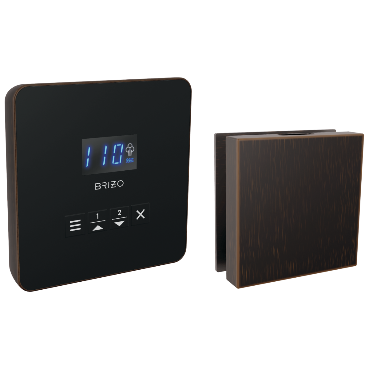 BRIZO Other Elemental Square Steam Set — Venetian Bronze