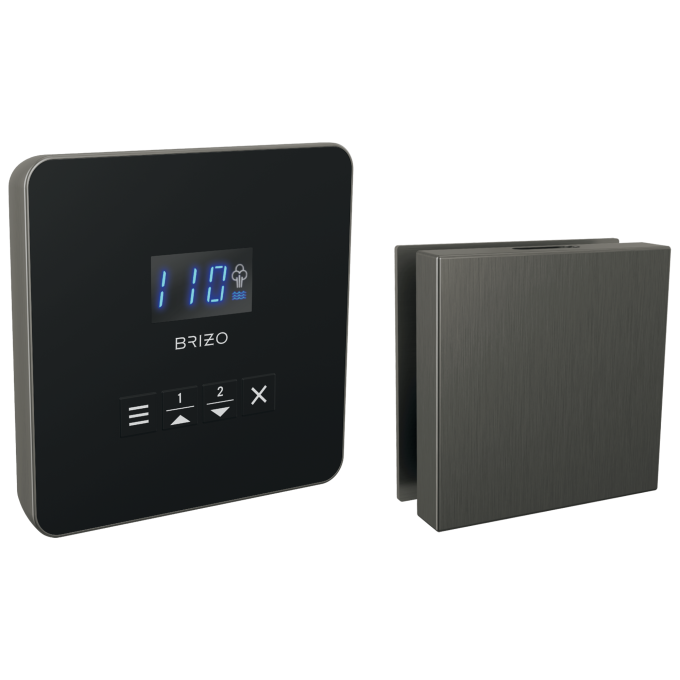BRIZO Other Elemental Square Steam Set — Lumicoat® Luxe Steel
