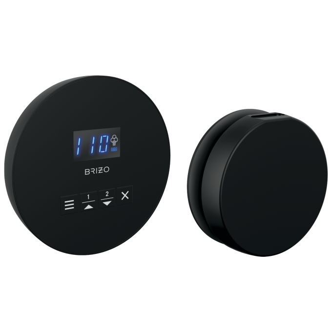 BRIZO Other Elemental Round Steam Set — Matte Black