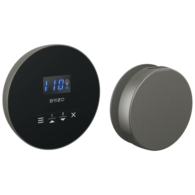 BRIZO Other Elemental Round Steam Set — Lumicoat® Luxe Steel