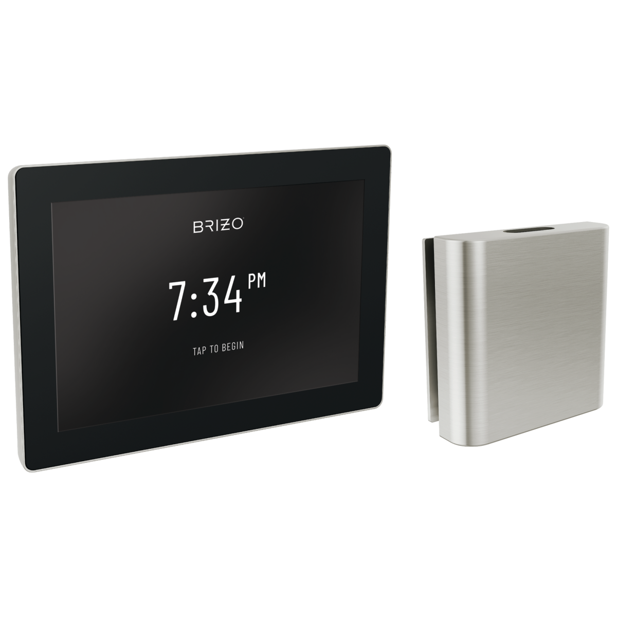 BRIZO Other Transcendent Digital Interface + Square Steam Set — Lumicoat® Brushed Nickel
