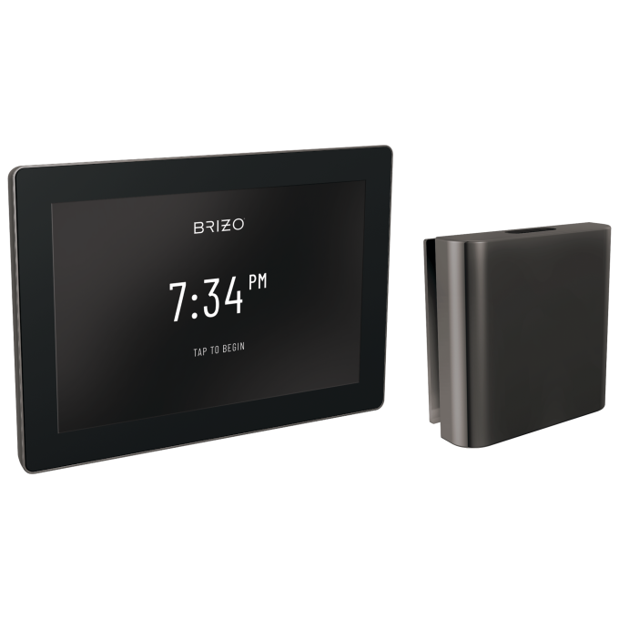 BRIZO Other Transcendent Digital Interface + Square Steam Set — Lumicoat® Black Onyx