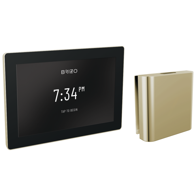 BRIZO Other Transcendent Digital Interface + Square Steam Set — Lumicoat® Polished Nickel