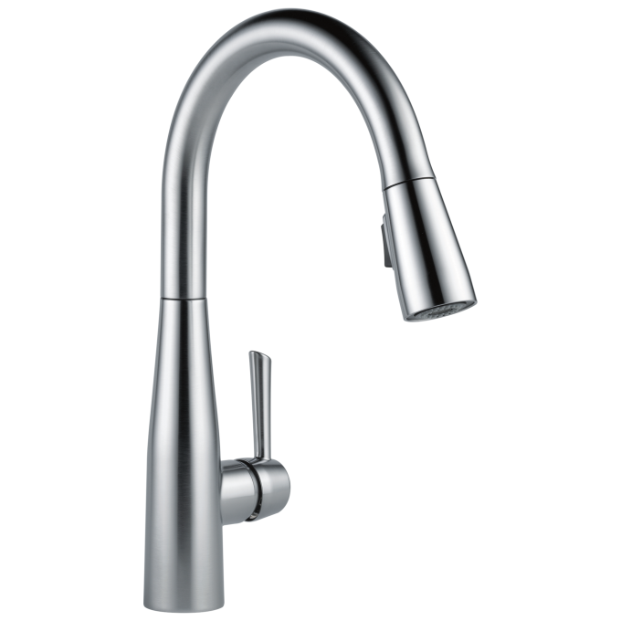 DELTA Essa Single Handle Pull-Down Kitchen Faucet — Arctic Stainless
