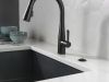 DELTA Essa Single Handle Pull-Down Kitchen Faucet — Matte Black