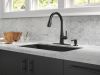 DELTA Essa Single Handle Pull-Down Kitchen Faucet — Matte Black