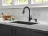 DELTA Essa Single Handle Pull-Down Kitchen Faucet — Matte Black
