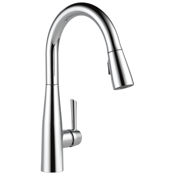 DELTA Essa Single Handle Pull-Down Kitchen Faucet — Chrome