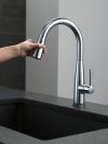 DELTA Essa Single Handle Pull-Down Kitchen Faucet with Touch2O Technology — Arctic Stainless