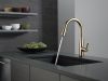 DELTA Essa Single Handle Pull-Down Kitchen Faucet with Touch2O Technology Technology — Champagne Bronze