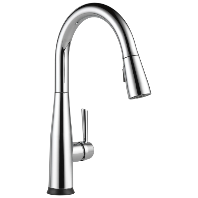 DELTA Essa Single Handle Pull-Down Kitchen Faucet with Touch2O Technology — Chrome