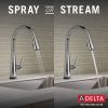 DELTA Essa Single Handle Pull-Down Kitchen Faucet with Touch2O Technology — Chrome