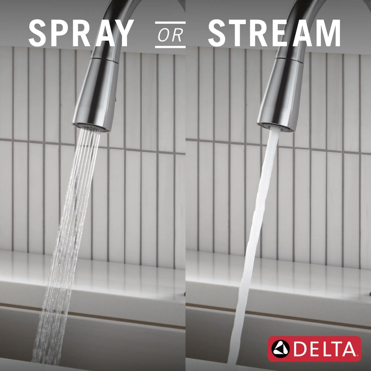 DELTA Essa Touch2O Technology Kitchen Faucet with Touchless Technology — Arctic Stainless