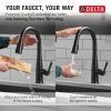 DELTA Essa Touch2O Technology Kitchen Faucet with Touchless Technology — Matte Black
