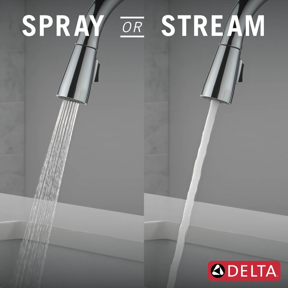 DELTA Essa Touch2O Technology Kitchen Faucet with Touchless Technology — Chrome