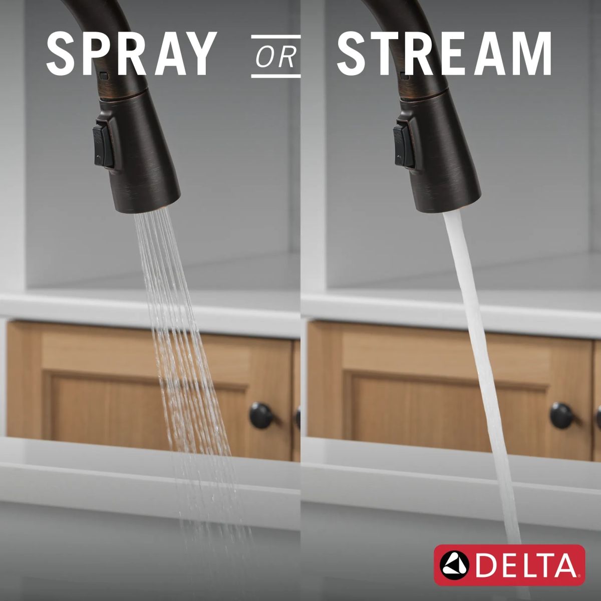 DELTA Essa Touch2O Technology Kitchen Faucet with Touchless Technology — Venetian Bronze
