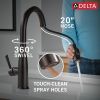 DELTA Essa Touch2O Technology Kitchen Faucet with Touchless Technology — Venetian Bronze