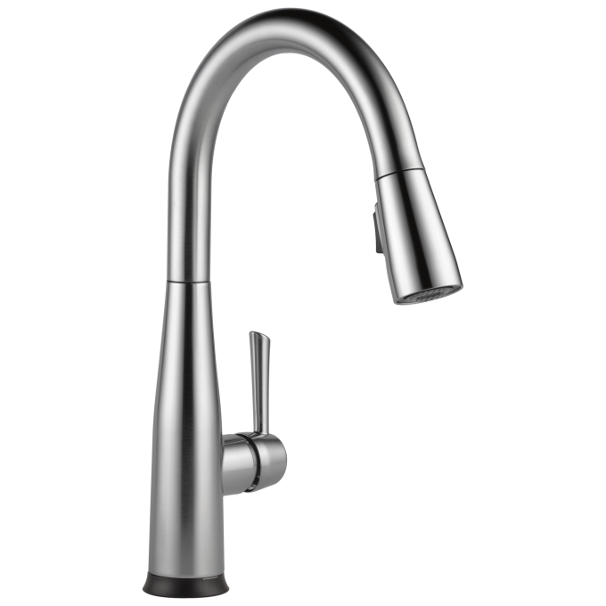 DELTA Essa VoiceIQ Single Handle Pull-Down Faucet with Touch2O Technology — Arctic Stainless