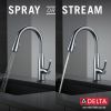 DELTA Essa VoiceIQ Single Handle Pull-Down Faucet with Touch2O Technology — Arctic Stainless