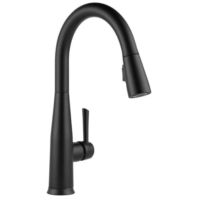 DELTA Essa VoiceIQ Single Handle Pull-Down Faucet with Touch2O Technology — Matte Black