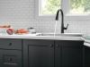DELTA Essa VoiceIQ Single Handle Pull-Down Faucet with Touch2O Technology — Matte Black