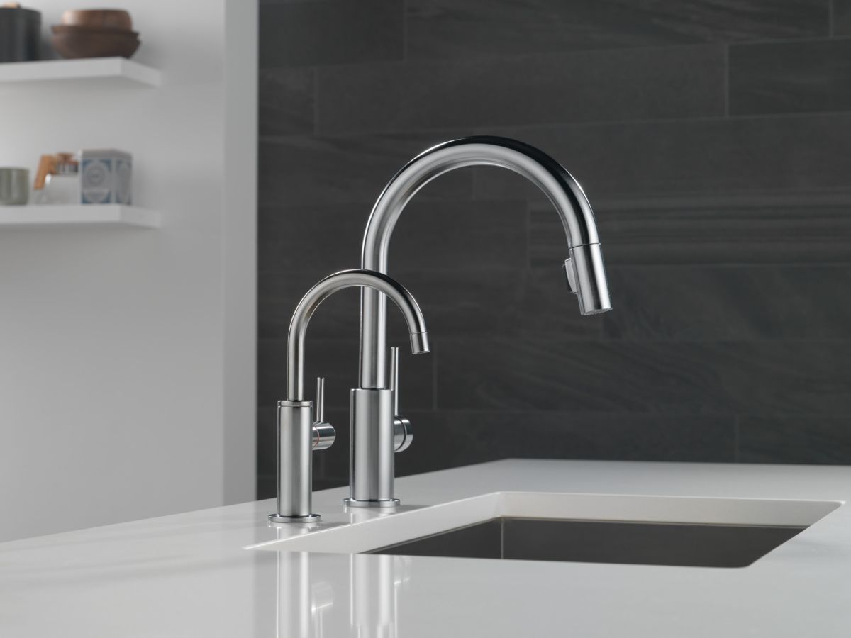 DELTA Other Contemporary Round Instant Hot Water Dispenser — Arctic Stainless