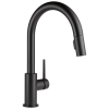 DELTA Trinsic Single Handle Pull-Down Kitchen Faucet — Matte Black