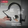 DELTA Trinsic Single Handle Pull-Down Kitchen Faucet — Matte Black