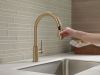 DELTA Trinsic Single Handle Pull-Down Kitchen Faucet — Champagne Bronze