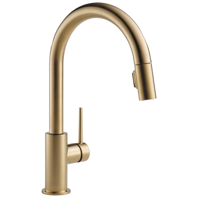 DELTA Trinsic Single Handle Pull-Down Kitchen Limited Swivel — Champagne Bronze