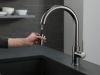 DELTA Trinsic Single Handle Pull-Down Kitchen Faucet — Black Stainless