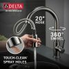 DELTA Trinsic Single Handle Pull-Down Kitchen Faucet — Black Stainless