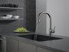 DELTA Trinsic Single Handle Pull-Down Kitchen Faucet — Black Stainless