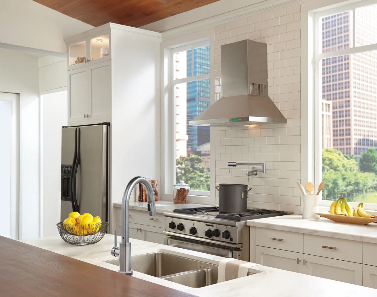 DELTA Other Contemporary Wall Mount Pot Filler — Arctic Stainless