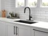 DELTA Trinsic Single Handle Pull-Down Kitchen Faucet with Touch2O Technology — Matte Black