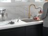 DELTA Trinsic Single Handle Pull-Down Kitchen Faucet with Touch2O Technology — Champagne Bronze