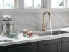 DELTA Trinsic Single Handle Pull-Down Kitchen Faucet with Touch2O Technology — Champagne Bronze