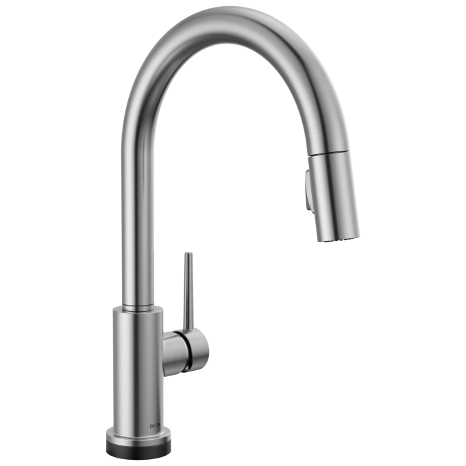 DELTA Trinsic VoiceIQ Kitchen Faucet with Touch2O Technology with Touchless Technology — Arctic Stainless