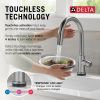 DELTA Trinsic VoiceIQ Kitchen Faucet with Touch2O Technology with Touchless Technology — Arctic Stainless