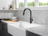 DELTA Trinsic VoiceIQ Kitchen Faucet with Touch2O Technology with Touchless Technology — Matte Black