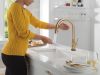 DELTA Trinsic VoiceIQ Kitchen Faucet with Touch2O Technology with Touchless Technology — Champagne Bronze