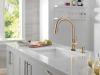 DELTA Trinsic VoiceIQ Kitchen Faucet with Touch2O Technology with Touchless Technology — Champagne Bronze