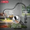 DELTA Trinsic VoiceIQ Kitchen Faucet with Touch2O Technology with Touchless Technology — Chrome