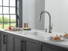 DELTA Trinsic VoiceIQ Kitchen Faucet with Touch2O Technology with Touchless Technology — Black Stainless