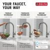 DELTA Trinsic VoiceIQ Kitchen Faucet with Touch2O Technology with Touchless Technology — Black Stainless