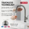 DELTA Trinsic VoiceIQ Kitchen Faucet with Touch2O Technology with Touchless Technology — Black Stainless