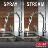 DELTA Trinsic VoiceIQ Single-Handle Pull-Down Kitchen Faucet with Touch2O Technology — Arctic Stainless