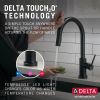 DELTA Trinsic VoiceIQ Single-Handle Pull-Down Kitchen Faucet with Touch2O Technology — Matte Black